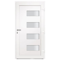Porta d'Ingresso in Alluminio e PVC Antracite 110x210 cm 3056826