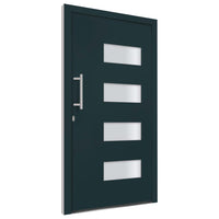 Porta d'Ingresso in Alluminio e PVC Antracite 100x210 cm cod mxl 57699