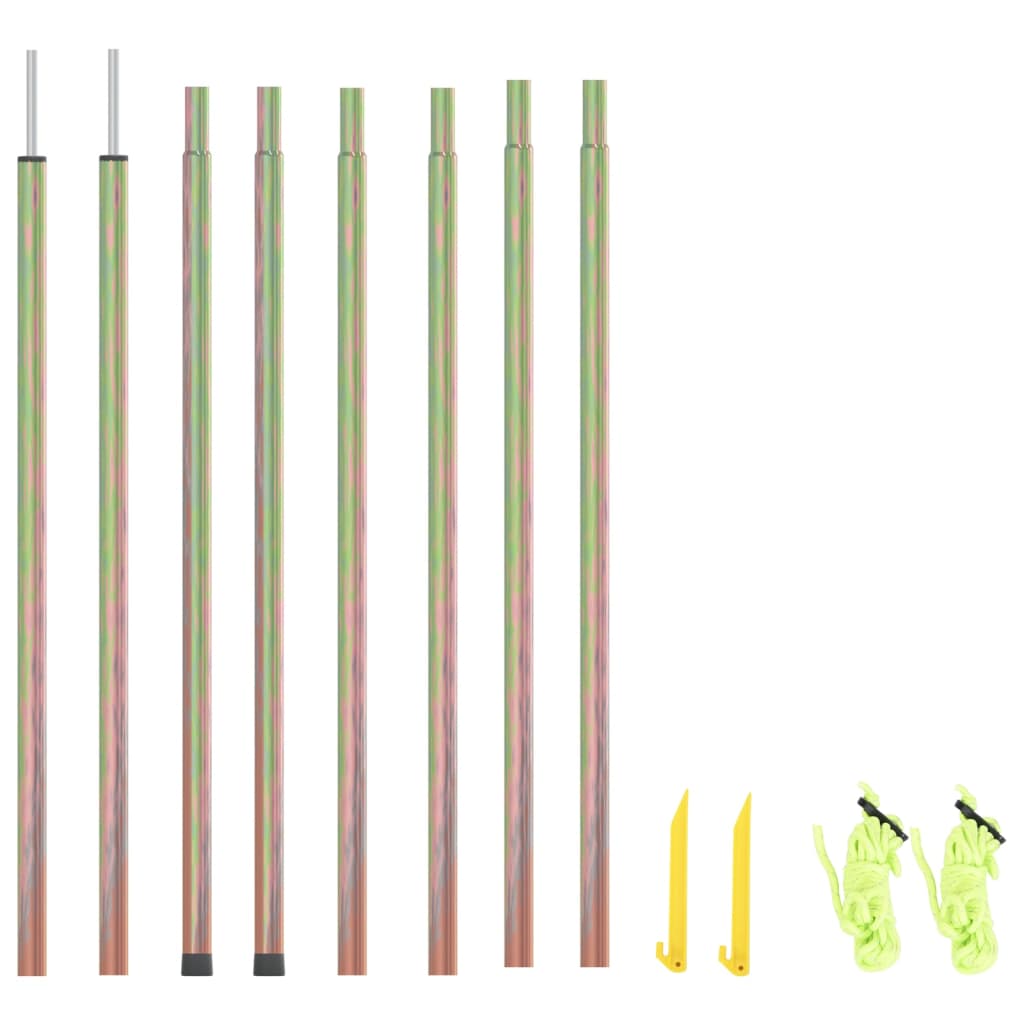 Aste per Parasole a Vela 2 pz 200 cm in Acciaio Zincatocod mxl 73076