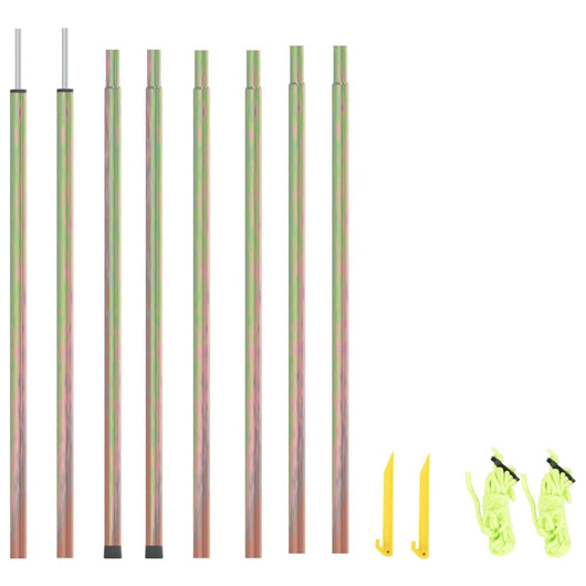 Aste per Parasole a Vela 2 pz 200 cm in Acciaio Zincatocod mxl 73076