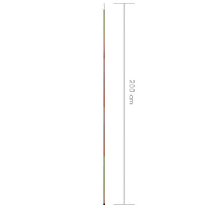 Aste per Parasole a Vela 2 pz 200 cm in Acciaio Zincato 315221