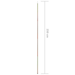 Aste per Parasole a Vela 2 pz 250 cm Acciaio Zincato