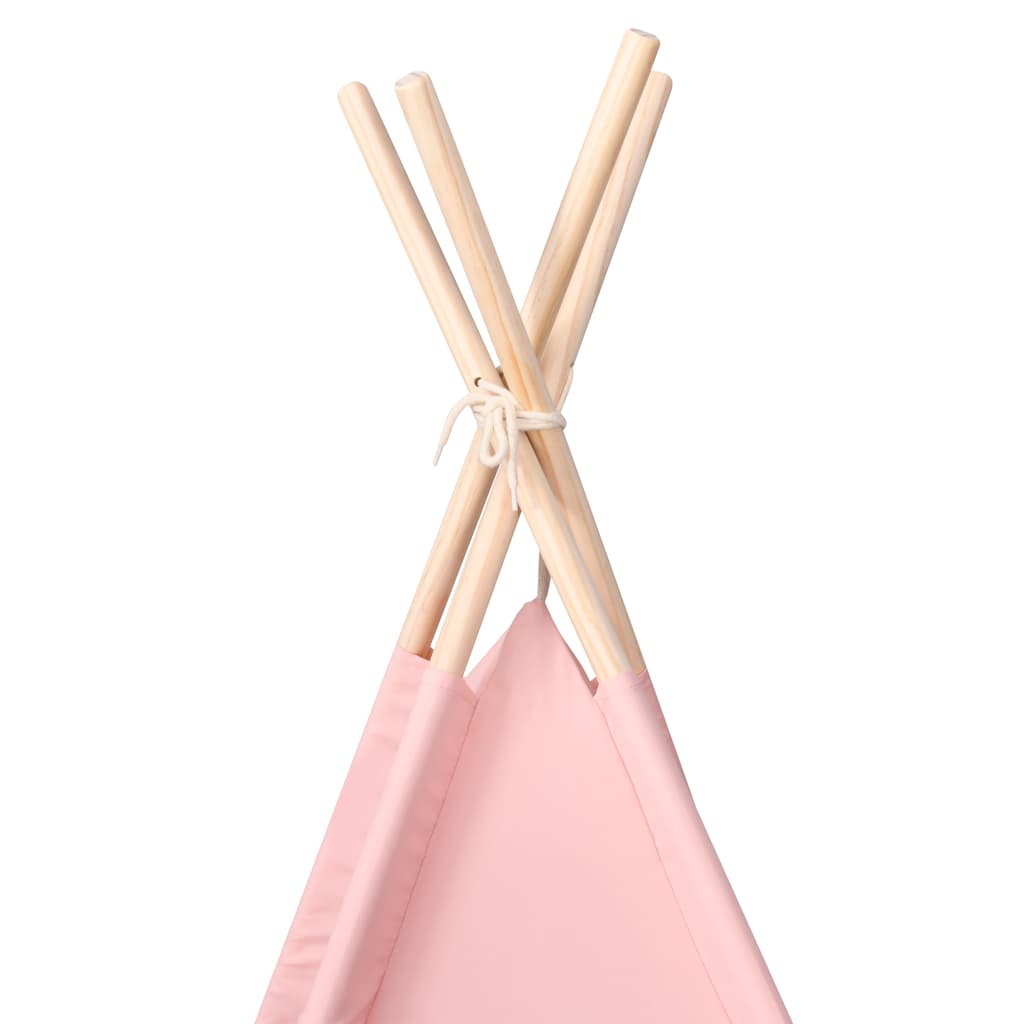 Tenda Tipi per Bambini con Borsa Rosa Microfibra 120x120x150cm 80270
