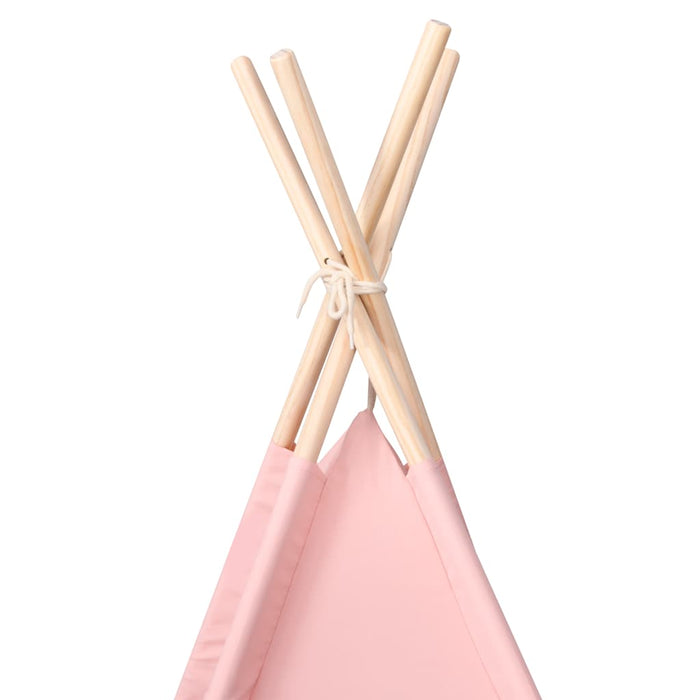 Tenda Tipi per Bambini con Borsa Rosa Microfibra 120x120x150cm 80270