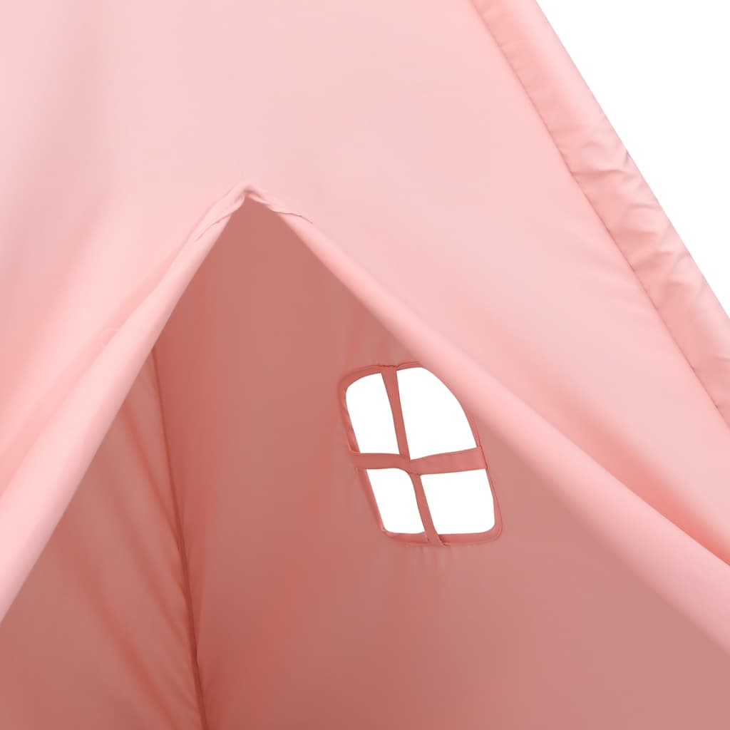 vidaXL Tenda Tipi per Bambini con Borsa Rosa Microfibra 120x120x150cm