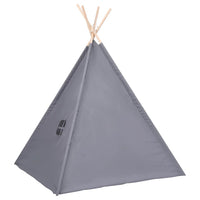 Tenda Tipi Bambini con Borsa Grigio Microfibra 120x120x150cm 80272
