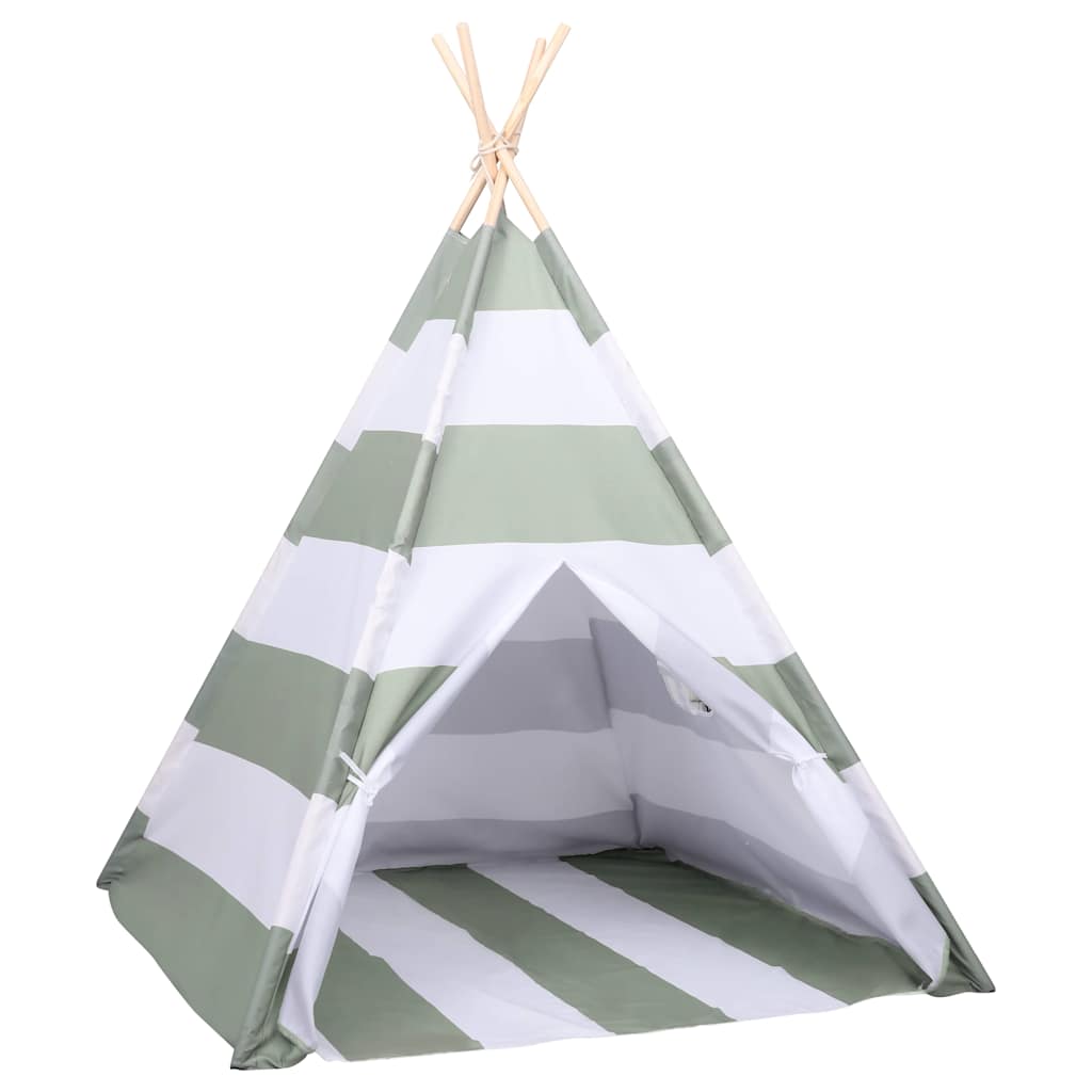 Tenda per bambini Rigato Grigio e Bianco 120 x 120 x 150 cm 80273