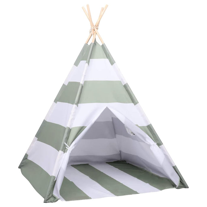 Tenda per bambini Rigato Grigio e Bianco 120 x 120 x 150 cm 80273