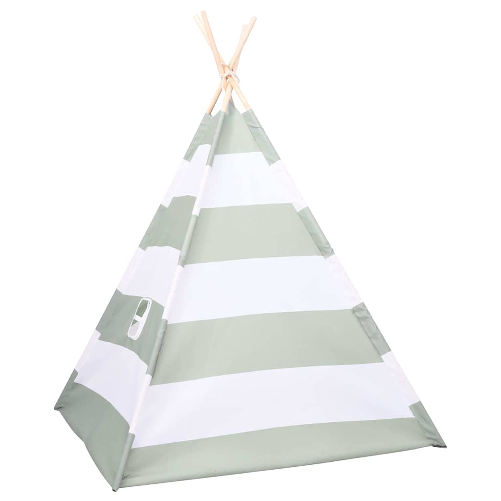 Tenda per bambini Rigato Grigio e Bianco 120 x 120 x 150 cm 80273