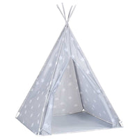 Tenda Tipi Bambini con Borsa Grigio Poliestere 115x115x160cm cod mxl 70190