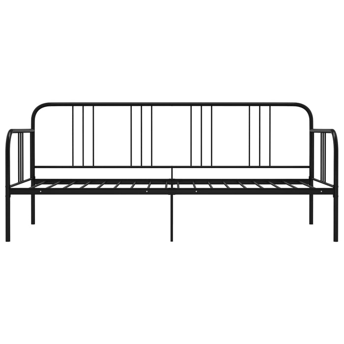 Divano Letto Telaio Nero in Metallo 90x200 cm 324749