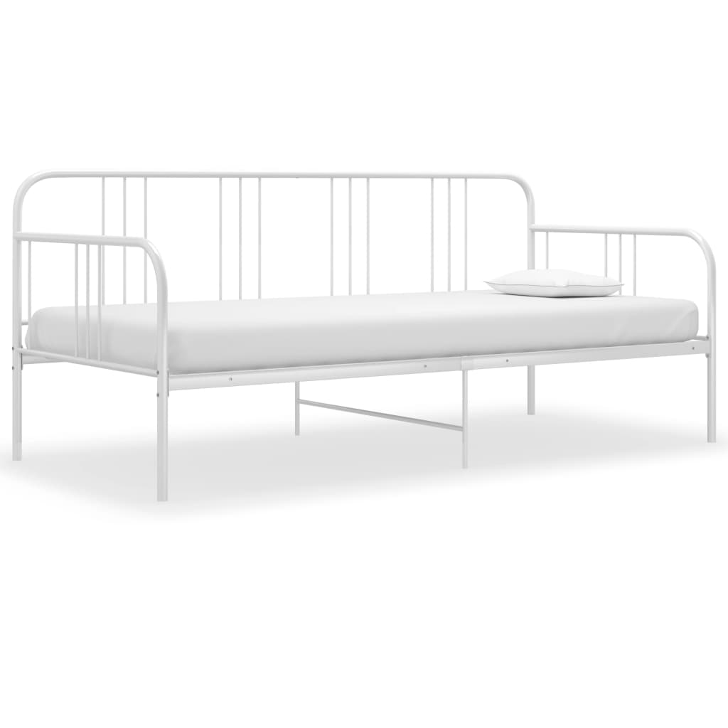 Divano Letto Bianco in Metallo 90x200 cm