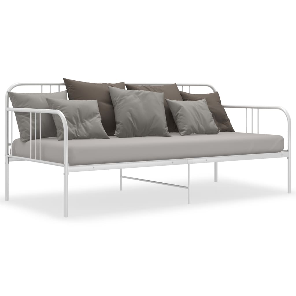 Divano Letto-Sofa Letto-Daybed Bianco in Metallo 90x200 cm