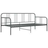 Divano Letto Grigio in Metallo 90x200 cm 324751