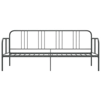 Divano Letto Grigio in Metallo 90x200 cm 324751