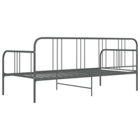 Divano Letto Grigio in Metallo 90x200 cm 324751