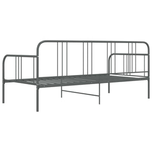 Divano Letto Grigio in Metallo 90x200 cm 324751