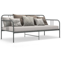 Divano Letto Grigio in Metallo 90x200 cm 324751