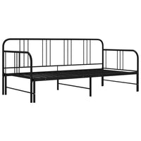 Telaio Divano Letto Estraibile Nero in Metallo 90x200 cm 324752