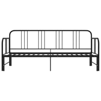 Telaio Divano Letto Estraibile Nero in Metallo 90x200 cm 324752