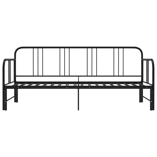 Telaio Divano Letto Estraibile Nero in Metallo 90x200 cm 324752