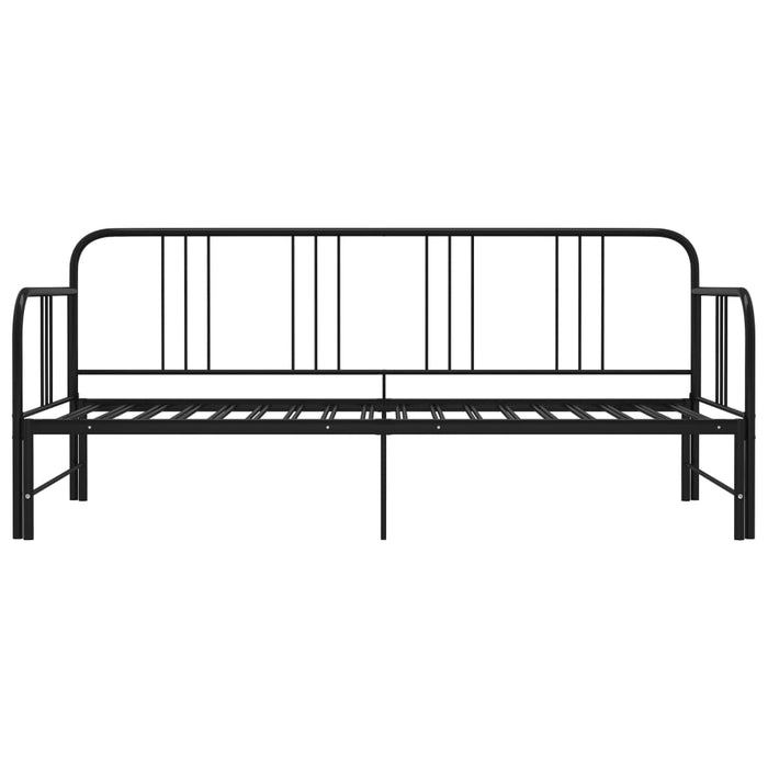 Telaio Divano Letto Estraibile Nero in Metallo 90x200 cm 324752