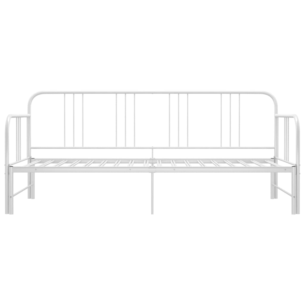 Telaio Divano Letto Estraibile Bianco in Metallo 90x200 cm cod mxl 58382