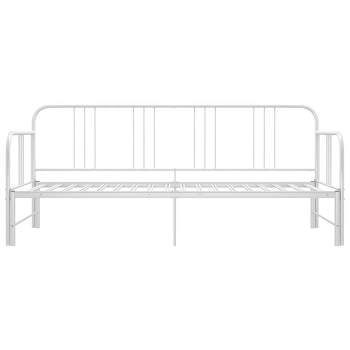 Telaio Divano Letto Estraibile Bianco in Metallo 90x200 cm cod mxl 58382