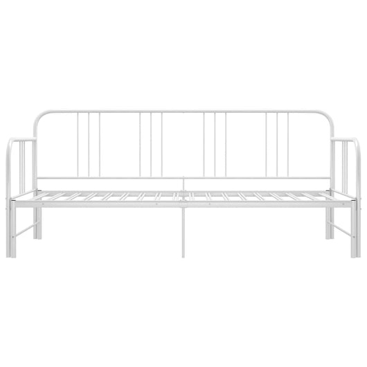 Telaio Divano Letto Estraibile Bianco in Metallo 90x200 cm 324753