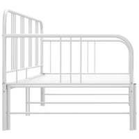 Telaio Divano Letto Estraibile Bianco in Metallo 90x200 cm 324753