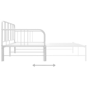 Telaio Divano Letto Estraibile Bianco in Metallo 90x200 cm 324753