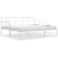 Telaio Divano Letto Estraibile Bianco in Metallo 90x200 cm cod mxl 58382