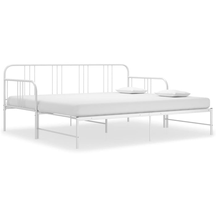 Telaio Divano Letto Estraibile Bianco in Metallo 90x200 cm cod mxl 58382