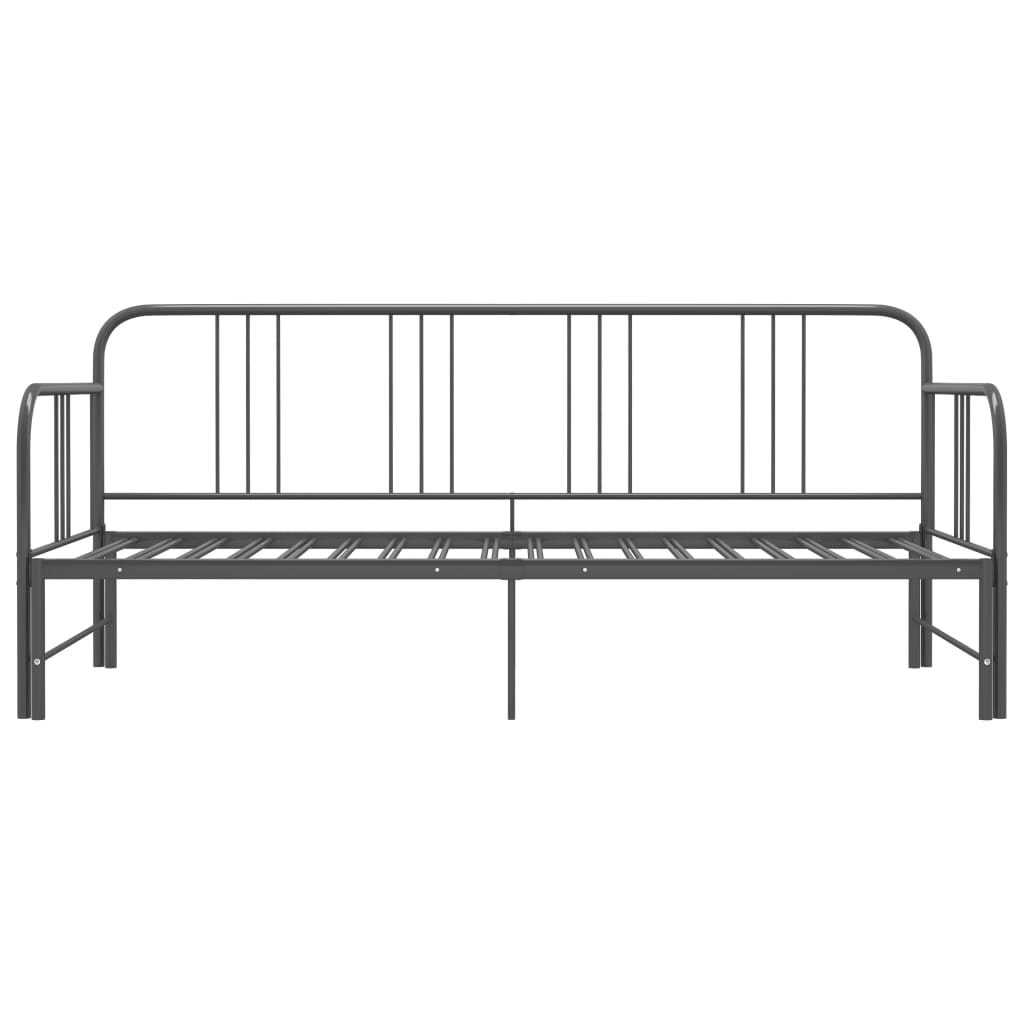Telaio Divano Letto Estraibile Grigio in Metallo 90x200 cm 324754