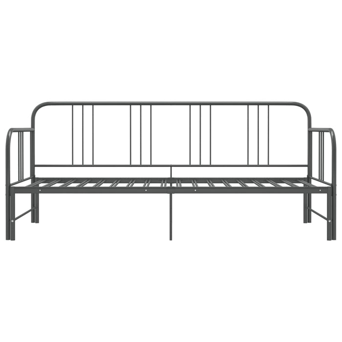 Telaio Divano Letto Estraibile Grigio in Metallo 90x200 cm 324754