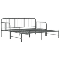Telaio Divano Letto Estraibile Grigio in Metallo 90x200 cm 324754