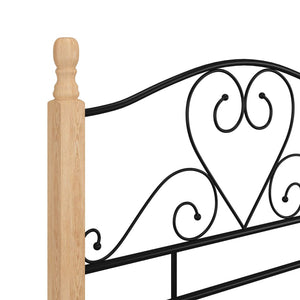 Giroletto Nero in Metallo 90x200 cm 324939