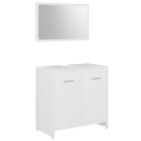 Set Mobili da Bagno 4 pz Bianco in Legno Multistrato 3056880