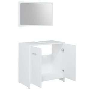 Set Mobili da Bagno 4 pz Bianco in Legno Multistrato 3056880
