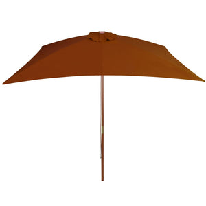 Ombrellone da Esterni con Palo in Legno 200x300 cm Terracotta