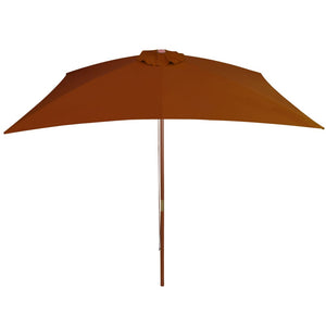 Ombrellone da esterno con palo in legno 200 x 300 cm arancione 02_0008261