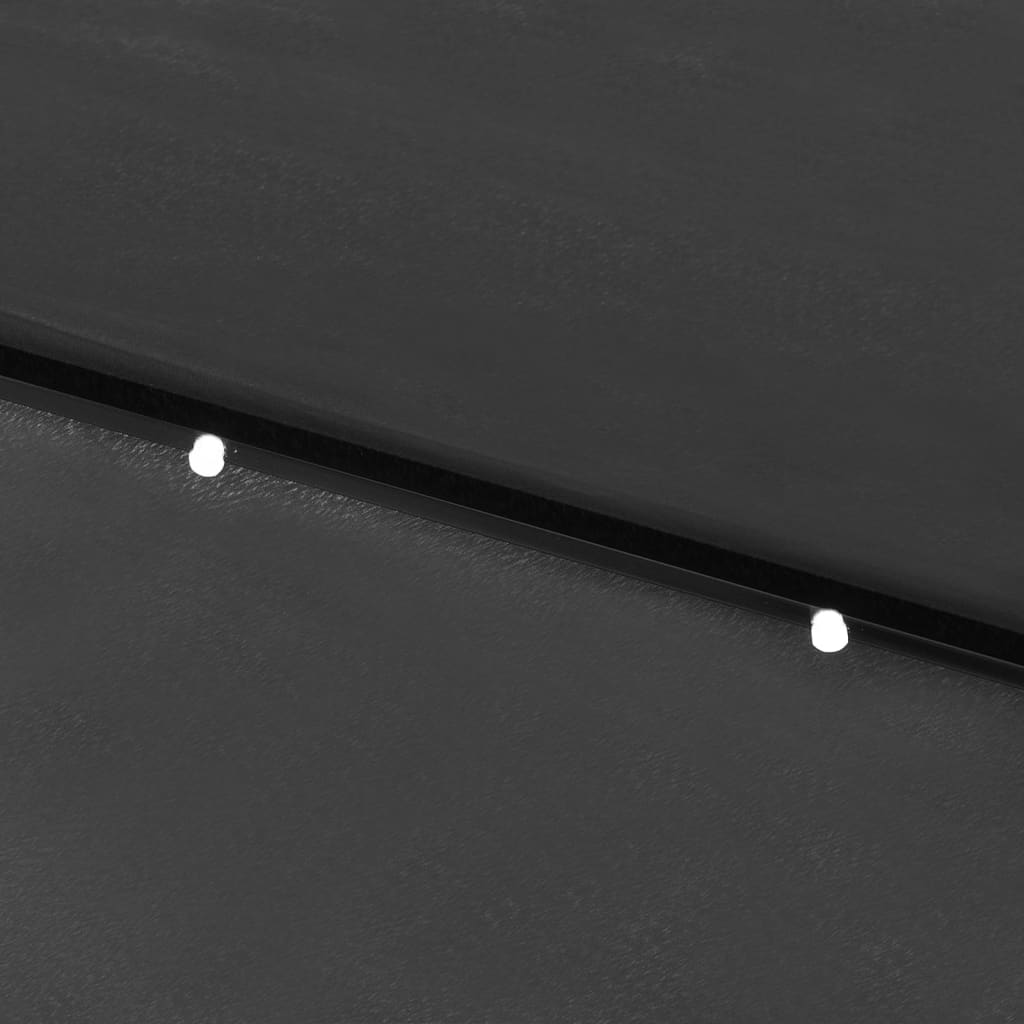 Ombrellone da Esterni con LED e Palo in Acciaio Antracite 2x3 m cod mxl 9180