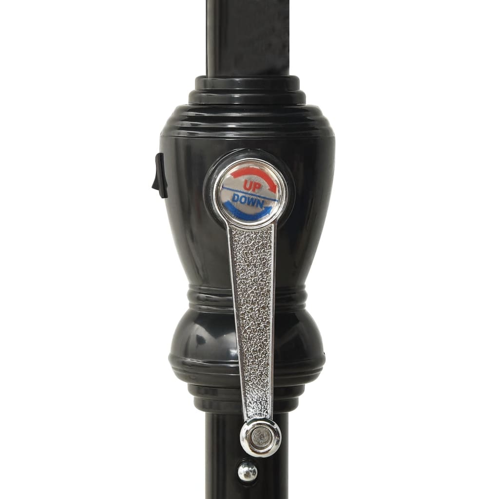 Ombrellone con LED e palo in acciaio tortora 2 x 3 m 02_0008071