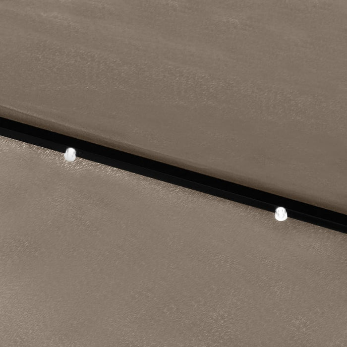 Ombrellone con LED e palo in acciaio tortora 2 x 3 m 02_0008071