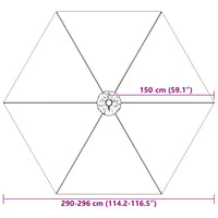 Telo di Ricambio per Ombrellone Verde 300 cm 313794