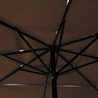 Ombrellone a 3 Livelli con Palo in Alluminio Talpa 2,5x2,5 m