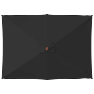 Ombrellone da Giardino con Palo in Legno 150x200 cm Nero 313884