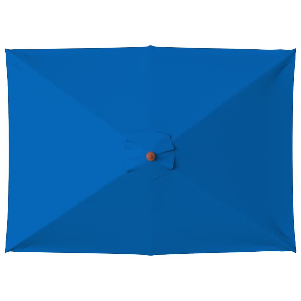 Ombrellone da Esterni con Palo in Legno 150x200 cm Blu cod mxl 19217