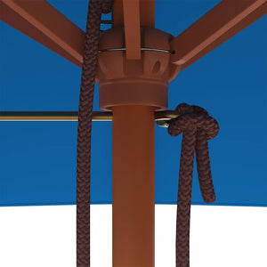 Ombrellone da Giardino con Palo in Legno 150x200 cm Blu 313885
