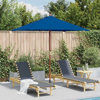 Ombrellone da Giardino con Palo in Legno 150x200 cm Blu 313885